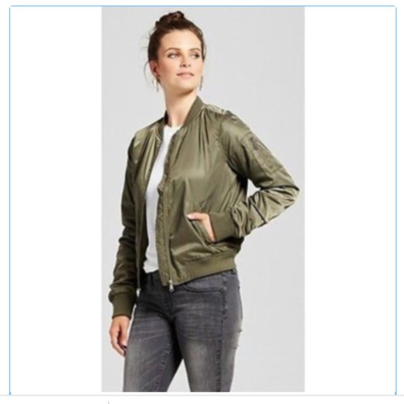 Xhilaration Jackets & Blazers - Women's Bomber Jacket with Colored Lining